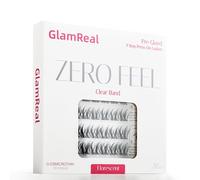 Self Adhesive Press On Lashes 10-14mm, Pop-On Glueless Lash Clusters, Volumizing ULTRA-THIN Invisible Band Lashes, Reusable No Residue 36 Clusters, Beginner Friendly Kit by GlamReal (Florescent)