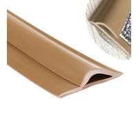Self-Adhesive PVC Carpet to Tile Transition Strip - for Smooth Flooring Transition, for High Traffic Areas(Light Brown,Length 10m(33ft))