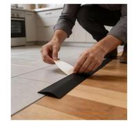 Self Adhesive PVC Carpet Transition Strip for Door/Carpet/Tile/Floor | Transition Strips For Doorways, Easy To Install, Cuttable, No Tools Needed(Black,A5015)
