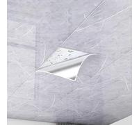 Self-Adhesive PVC Ceiling Panels, Waterproof & Easy DIY Installation, Decorative Marble Texture for Bathroom and Home Improvement