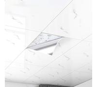 Self-Adhesive PVC Ceiling Tiles, Waterproof Peel and Stick Panels for DIY Home and Bathroom Ceiling Upgrade（5pcs E）