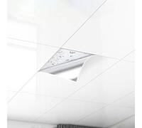 Self-Adhesive PVC Ceiling Tiles, Waterproof Peel and Stick Panels for Easy DIY Bathroom and Home Ceiling Upgrade