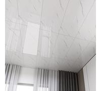 Self Adhesive PVC Ceiling Tiles,White Decorative Wall,Suspended Ceilings Panel, Panels Coving,Stick and Peel,Washable(Style E,10-pcs 30 * 60cm)