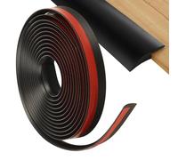 Self-Adhesive PVC Floor Divider Strip, 4m/13.1ft Laminate Edge Trim, Door Threshold Ramps, Carpet to Tile Transition, Gap Bridging Solution