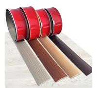 Self-Adhesive PVC Floor Edging Trim - Wood Grain Design Flat Divider Door Threshold Strip, Flooring Transition Trims for Laminate/Vinyl/Wood/Tile(Black,5 * 300cm(0.16 * 9.8ft))