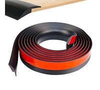 Self-Adhesive Ramp Transition Profile Waterproof, 2/3 m Height Compensation Profile, Transition Rail End Profile, Cover Strip Adjustment Profile for Floor and Carpet Door Thresholds (3M Black)