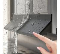 Self-Adhesive Reinforced Rubber Water Deflector for Universal Fit Doors, Windows, and Vehicles - Effective Water Blocking Solution