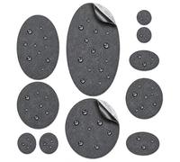 aZengear Repair Patches Waterproof, Self-Adhesive, Tear-Cold-Heat-Resistant Polyester Fabric to Fix Down Jacket, Puffer, Snowsuit, Shoe, Tent, PVC, Clothing, Upholstery (11 Pcs, Graphite)