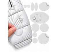 Self-Adhesive Repair Patches for Jackets, Tents, Sleeping Bags, Transparent | Waterproof rip-stop polyester, tear, cold and heat resistant, mends puffer coats, bags, upholstery, no sewing needed