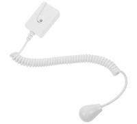 Self Adhesive Retractable Phone Anti Theft Tether with Coiled Cable | Plastic Spring Wire, 1.2m Max Length, for Mobile Phones and Key Fobs, White Finish
