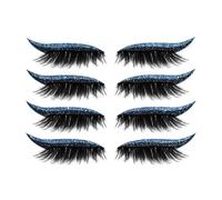 Self-Adhesive Reusable 2-in-1 Eye Makeup Sticker,Lazy Eye Shadow Eyelash Patch,Colorful Eyeshadow and Lash Stickers