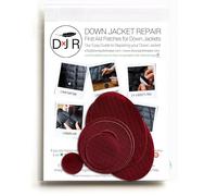 Self-Adhesive Ripstop Nylon Repair Patch Kit - 30-Second Fix for Tents, Jackets, Sleeping Bags, Backpacks & Beach Gear - Festival, Camping & Vanlife Essential - 7 Pre-Cut Patches (Burgundy)
