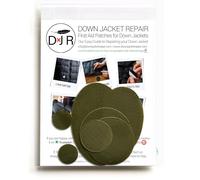 Self-Adhesive Ripstop Nylon Repair Patch Kit - 30-Second Fix for Tents, Jackets, Sleeping Bags, Backpacks & Beach Gear - Festival, Camping & Vanlife Essential - 7 Pre-Cut Patches (Olive Green)