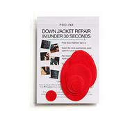 Self-Adhesive Ripstop Nylon Repair Patch Kit - 30-Second Fix for Tents, Jackets, Sleeping Bags, Backpacks & Beach Gear - Festival, Camping & Vanlife Essential - 7 Pre-Cut Patches (Red)