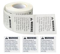Self-Adhesive Roll Labels Suffocation Warning Paper Shipping