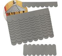Self-Adhesive Roofing Felt Shingles - 21 Pieces Mini for Bird House, Nesting Box, Rabbit Hutch, Insect Hotel (Grey)