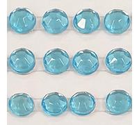 Self Adhesive Round Crystal Gems - Stick On Small Flat Back Diamante Rhinestone Stickers (Pearl Blue, 4mm - 240 Pieces)