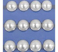 Self Adhesive Round Pearls - Stick On Small Flat Back Pearl Bead Stickers (240pcs Silver, 4mm)