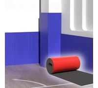 Self-Adhesive Rubber Foam Wall Post Protectors Basketball Pole Padding Outdoor Column Cover Pole Wrap Garage Door Safety Protective Pads for Protect PlayerAll Weather(Red,1cm(T)-10m/32.8ft (L))