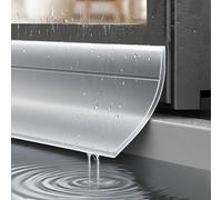 Self Adhesive Rubber Rain Deflector,Window Outer Edge Rain Shield,Rain Deflectors for Exterior Doors,Waterproof Window Weather Bar,Blocks Water Intrusion,for Windows,Doors(Transparent,4.5cmx3m)