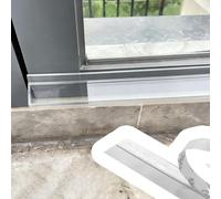 Self-Adhesive Rubber Rain Drip Guard, 118 inch Cuttable Decorative Sill Water Barrier Strip, Universal Drip Lines Eaves without Drilling(Transparent,W2.5cm (1"))