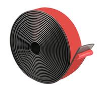 Self Adhesive Rubber Strip, 25mm(W) x1.5mm(T) x300cm(L) Neoprene Rubber Sealing Strip with Adhesive Backing Solid Rubber Tape Roll for DIY Gaskets, Pads, Crafts, Flooring Protection, Support, Leveling