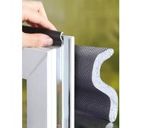 Self-Adhesive S-Shaped Weather Strip, Soundproofing Seal for Door and Window Gaps, Effective Noise Reduction & Thermal Insulation Black(40m/131.2ft)