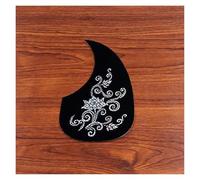 Self Adhesive Shape Guitar Guard Acoustic Guitar Pickguard Replacement Black Plate Pick Guards Stylish Upgrade(A)