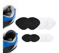 Self-Adhesive Shoe Heel Repair Patches - Black & White Heavy-Duty Trainer Scuff Cover, Hole Fix for Leather Boots, High Heels & Work Shoes - Trim-to-Fit Men's & Women's Heel Protector (Classic, 8)