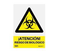 Self Adhesive Sign rd36617 Attention. RISK OF Biological 10 x 15 cm Adhesive Vinyl Danger High Quality Homologated