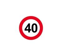 Self-Adhesive Signs for Doors / Signs with Speed Limit 40