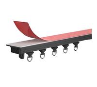 Self-Adhesive Silent Curtain Track Punch-Free Top-Mounted Slide Rail 100cm Blackout Curtain Rod for Easy Installation and Modern Home Decor (Black)