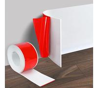Self-Adhesive Skirting Board, 10 cm x 10 m, PVC Soft Skirting, Flexible Skirting Board, Moulding Strip, Easy to Cut, Flat Skirting Board for Living Room, Bathroom, Kitchen, White