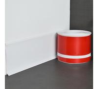 Self-Adhesive skirting Board, Soft skirting Board, PVC skirting Board, self-Adhesive Finishing Strip, Flexible Folding Strip, can DIY, Waterproof skirting Board for Kitchen and Bathroom (White-3M)