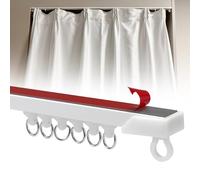 Self Adhesive Sliding Ceiling Curtain Track, No Drill Curtain Rail With Roller, Easy to Install, for RV, Partitioning Spaces, Hospital, Bathroom, Window(1.6m/5.24FT(2 * 0.8m))