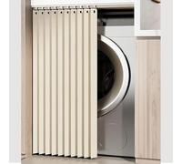 Self-Adhesive Sliding Closet Waterproof Dustproof for Open Shelving & Kitchen Sin Adjustable White W100cm/H50cm - Perfect for Home nizat
