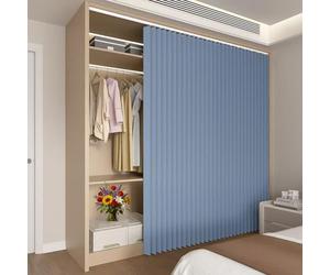 Self-Adhesive Sliding Privacy Shield - 120cm W x 180cm H Table Skirts for Home Office, Classroom, Workplace Divider, Book Shelf - Blue Privacy Panel for Enhanced Space Separation