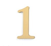 Self-Adhesive Solid Brass Numbers Door Sign 0-9 Alphabet Letters ABCDEF, Home Outdoor Address Plates, Anti-Rust, Easy Installation