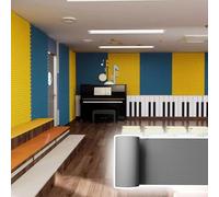 Self-adhesive Sound Proof Foam Panels for Walls Ceilings, 1x5m Large Acoustic Panels, Sound Cancelling Home Studio Music School Dampening Panel(Gray)