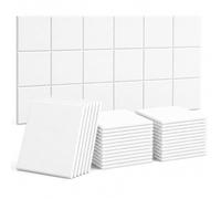 Self-Adhesive Sound Proofing Panels 30 x 30 1.7cm Acoustic Wall Panels Square Acoustic Wall Panel Sound Proof Foam Panel High Density Insulation for Recording Studio, Home, Offices (White, 12Pack)