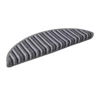 vidaXL Self-adhesive Stair Mats 15-piece, Grey 56 x 17 x 3 cm, Non-slip, Sound-absorbing
