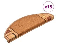 15x Self-adhesive Stair Mats Beige Staircase Protector Tread vidaXL
