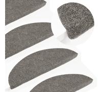 vidaXL Stair Mats Self-adhesive 10 pcs Grey 56x17x3 cm