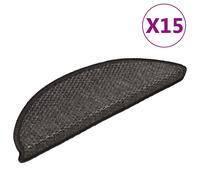 Self-adhesive Stair Mats Protector Sisal-Look 15 pcs Anthracite vidaXL