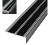 Self Adhesive Stair Nosing, Aluminum Edge Trim, Non Slip, 3.8 in Width, Suitable for Wooden, Tile, Concrete, Metal Stairs, 120cm Length