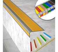 Self-Adhesive Stair Step Transition Strip,Non-Slip Step Edge Protector,Flexible Rubber Stair Edge Protector,indoor stair nosing Guard Strip,Safety Corner Edge Guard Strip,Fire retardant waterproof. (