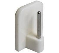 SELF ADHESIVE STICK ON END HOOKS FOR NET CURTAIN WIRE WHITE ( pack of 10 )