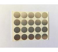 Self Adhesive Stick on Screw Hole Cap Covers 13mm Brushed Aluminium