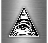 Self-Adhesive Sticker Motorcycle Car Biker ½ It Pyramid Illuminati ½