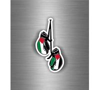 Self-Adhesive Sticker Motorcycle Car Jdm Palestine Palestinian Flag Boxing Gloves